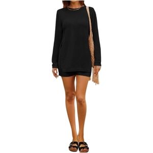 Black Long Sleeve Sweater Dress